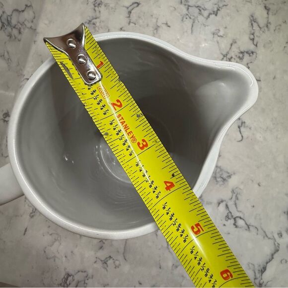 Textured White Pitcher with Tan Base could be Hearth & Handby MAGNOLIA - Picture 8 of 8